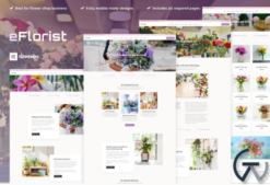 eFlorist - Flower Boutique & Decoration Elementor Template Kit