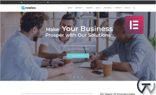 Glowlex Consulting Services Multipurpose Clean Elementor WordPress Theme