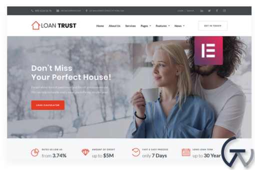 Loan Trust Mortgage Company Elementor WordPress Theme