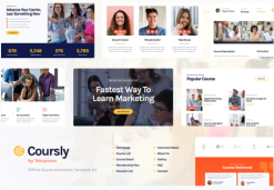Coursly | Offline Course Elementor Template Kit