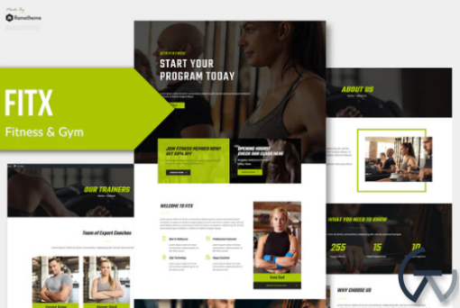 Fitx Fitness Gym Template Kit