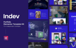 Indev - Portfolio Elementor Template Kit For Developer