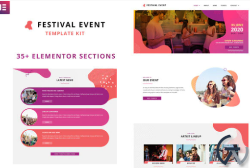 Festival Events Elementor Template Kit