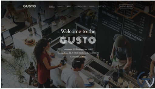 Gusto Cafe Restaurant WordPress Theme