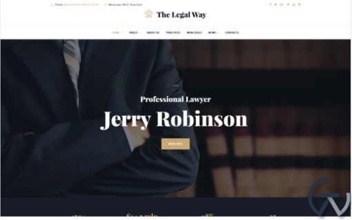 The Legal Way Lawyer Attorney WordPress Theme