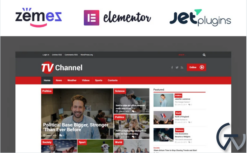 TVChannel - News Portal Modern Elementor WordPress Theme