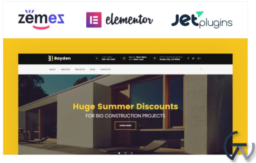 Bayden Architecture Construction Company Responsive WordPress Theme