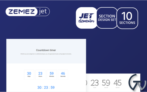 Clokerum Countdown Timer Jet Sections Elementor Template