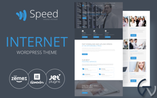 Speed Internet Theme with Elementor Builder WordPress Theme