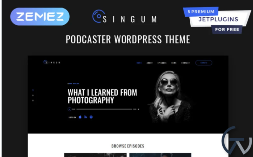 Singum Podcaster Multipurpose Classic Elementor WordPress Theme