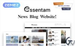 Essentam - News Blog Multipurpose Classic WordPress Theme