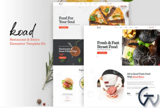 Koad Restaurant Bistro Elementor Template Kits