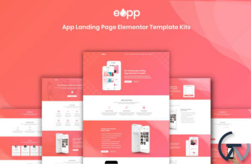 eApp Landing Page Elementor Template Kit