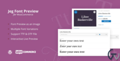 Jeg Font Preview - WooCommerce Extension Plugin 1.0.4