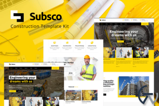 Subsco Construction Elementor Template Kit