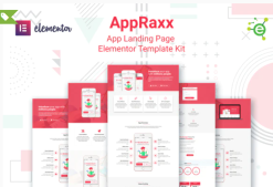 AppRaxx - App Landing Page Elementor Template Kit