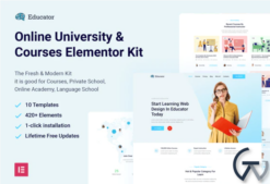 Educator - Online University & Courses Elementor Template Kit