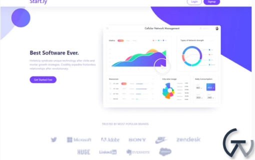 Startly Template Kit for Startups SaaS Software