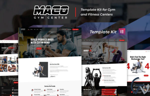 Maco Kit Gym Fitness Elementor Template Kit