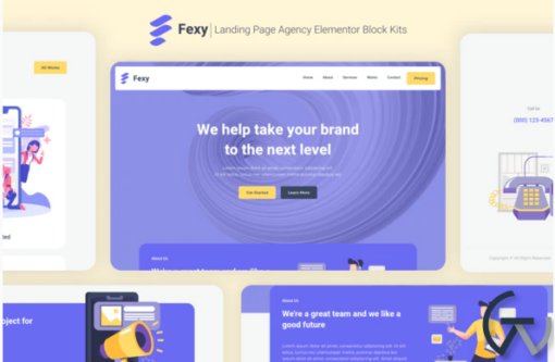 Fexy Agency Landing Page Elementor Block Kit