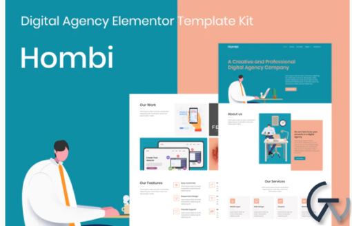 Hombi Digital Agency Elementor Template Kit