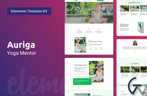 Auriga Health Coach Yoga Mentor Elementor Template Kit