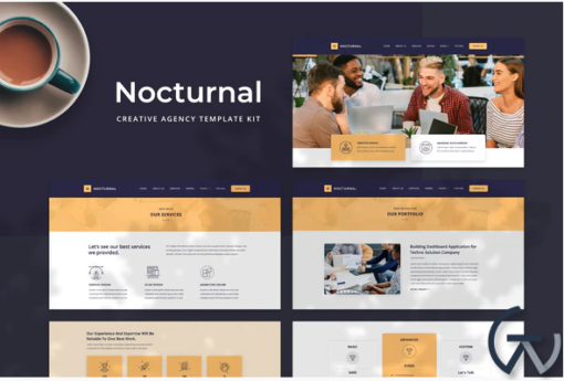 Nocturnal Creative Agency Elementor Template Kit