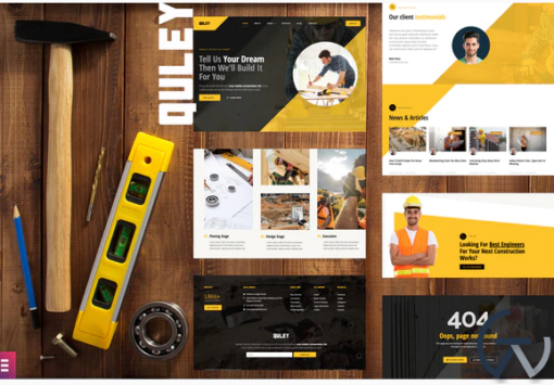 Quley Construction Engineering Elementor Template Kit