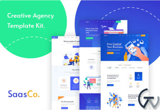 SassCo App Landing Startup Elementor Template Kit