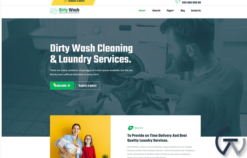 DirtyWash - Dry Cleaning & Laundry Service Elementor Template Kit