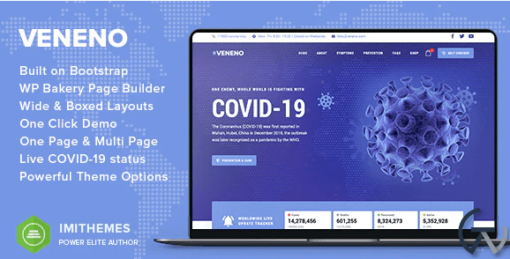 Veneno Coronavirus Information WordPress Theme