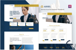 Adiel - Attorney & Law Firm Elementor Template Kit