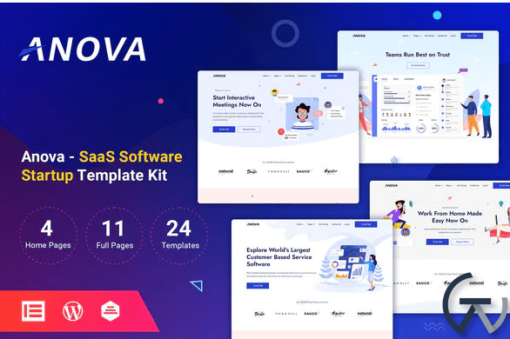 Anova SaaS Startup Elementor Template Kit