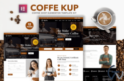 CoffeeKup – Cafe & Coffee Shop Elementor Template Kit