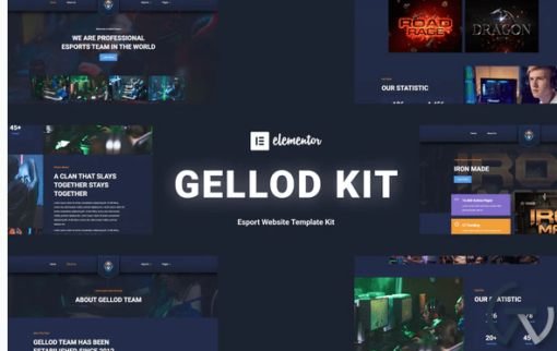 Gellod Esport Gaming Elementor Template Kit