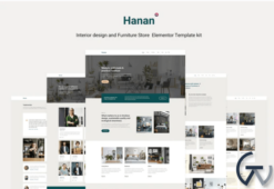 Hanan - Interior Design & Furniture Store Elementor Template kit