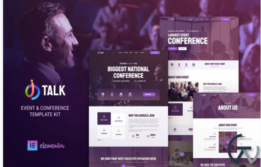 iTalk %E2%80%93 Event Conference Elementor Template Kit