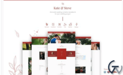 Kate & Steve - Wedding Invitation Elementor Template Kit