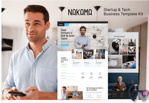 Nakama Startup Tech Business Elementor Template Kit