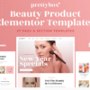 Prettybox Cosmetic Beauty Products Shop Elementor Template Kit