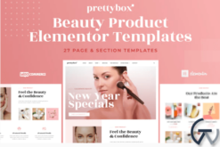Prettybox - Cosmetic & Beauty Products Shop Elementor Template Kit