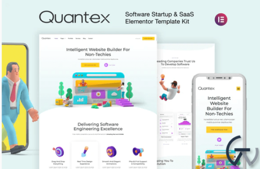 Quantex %E2%80%93 Software Startup SaaS Elementor Template Kit