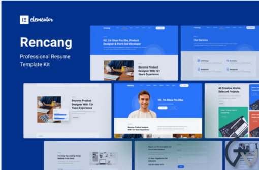 Rencang CV Portfolio Elementor Template Kit