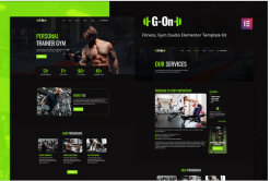 G-on - Fitness & Gym Elementor Template Kit