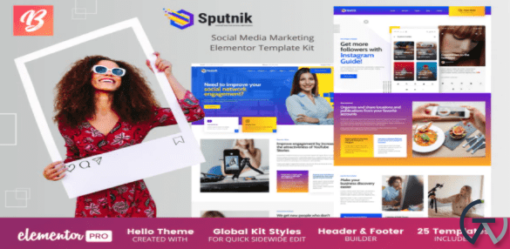 Sputnik Social Media Marketing Elementor Template Kit