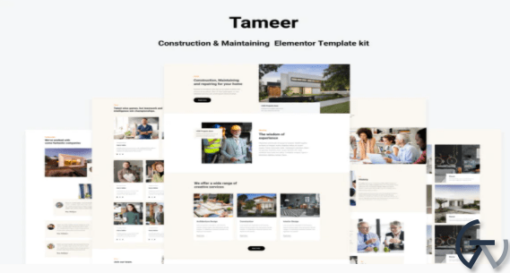 Tammer Construction Maintenance Elementor Template kit