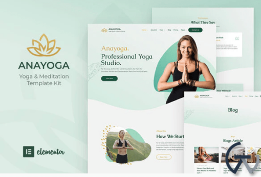 Anayoga Yoga Teacher Studio Elementor Template Kit