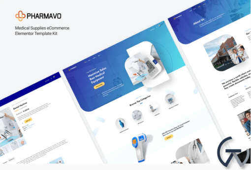 Pharmavo Medical Supplies eCommerce Elementor Template Kit