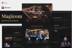 Magicom - Magician & Comedian Club Elementor Template Kit