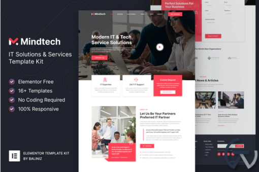 Mindtech %E2%80%93 IT Solutions Services Company Elementor Template Kit